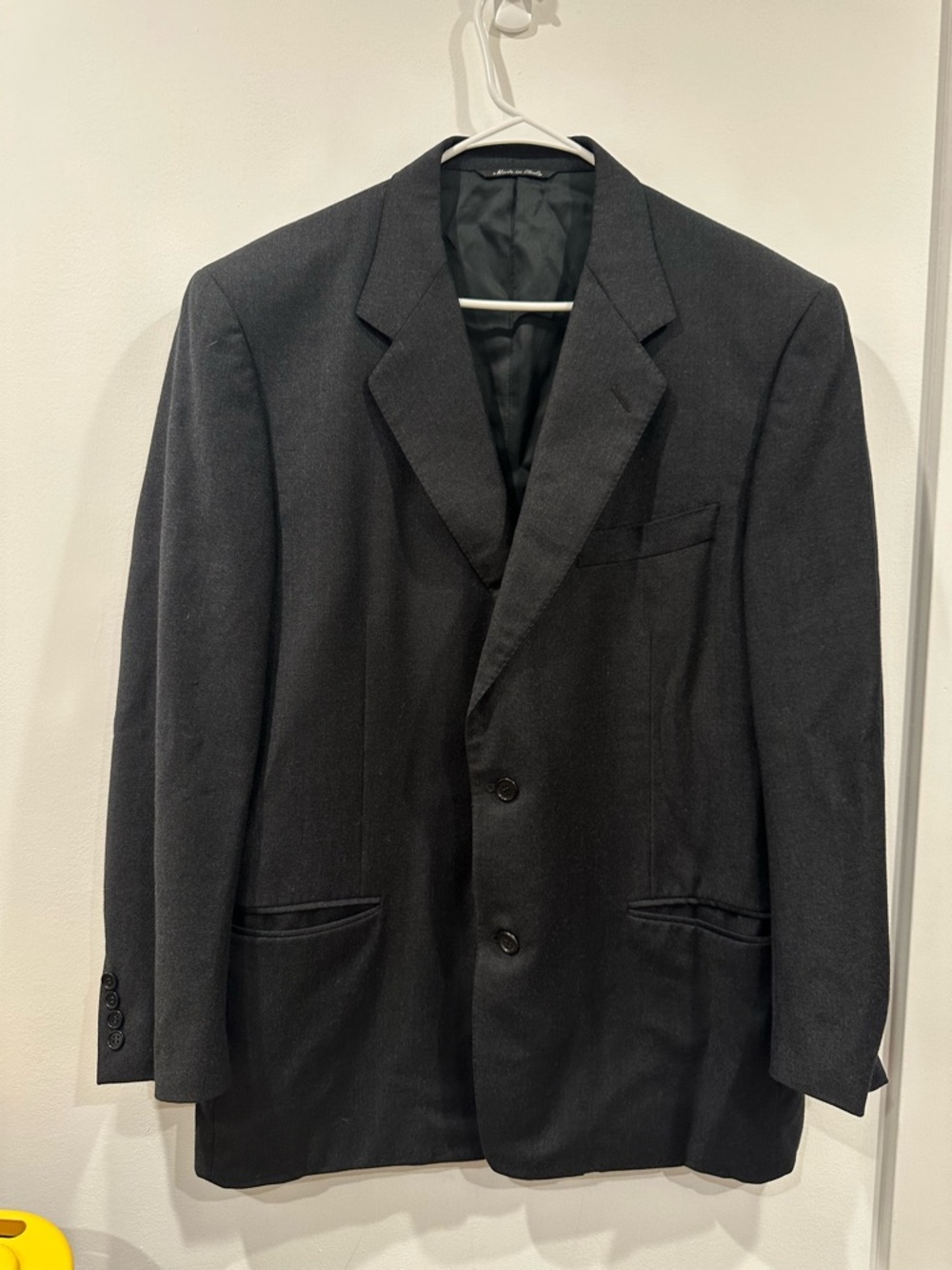 CANALI Fratelli Delfino Super 120's Charcoal Grey Sport Coat Blazer 54 IT 44L US